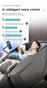 4D AI Voice Body Detection Zero Gravity Massage Chair - HEALTHFOREVER - Sleep Galleria