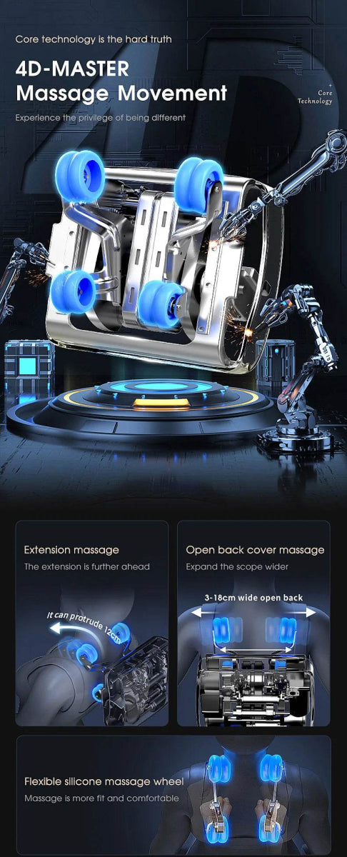 4D AI Voice Body Detection Zero Gravity Massage Chair - HEALTHFOREVER - Sleep Galleria
