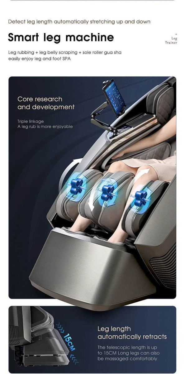 4D AI Voice Body Detection Zero Gravity Massage Chair - HEALTHFOREVER - Sleep Galleria