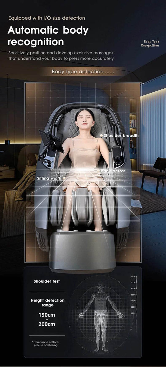 4D AI Voice Body Detection Zero Gravity Massage Chair - HEALTHFOREVER - Sleep Galleria
