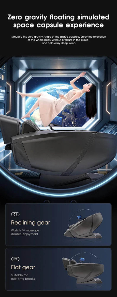 4D AI Voice Body Detection Zero Gravity Massage Chair - HEALTHFOREVER - Sleep Galleria