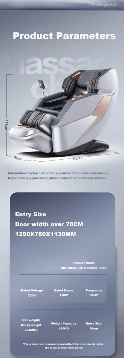 4D Zero Gravity Full Body Airbag Massage Chair - HEALTHFOREVER - Sleep Galleria