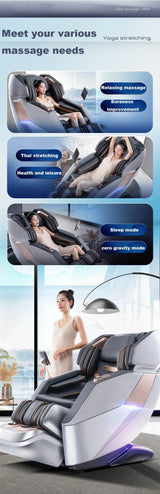 4D Zero Gravity Full Body Airbag Massage Chair - HEALTHFOREVER - Sleep Galleria