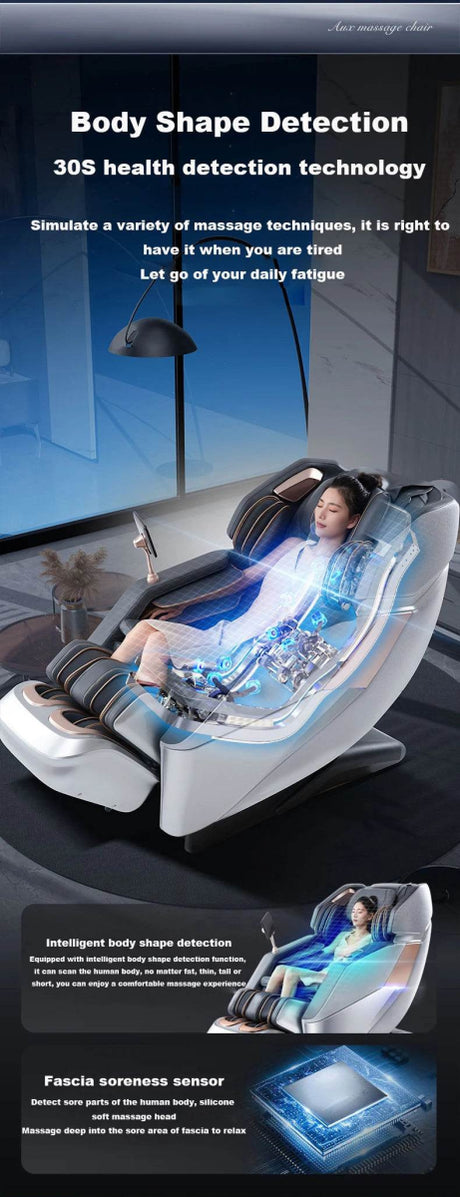 4D Zero Gravity Full Body Airbag Massage Chair - HEALTHFOREVER - Sleep Galleria