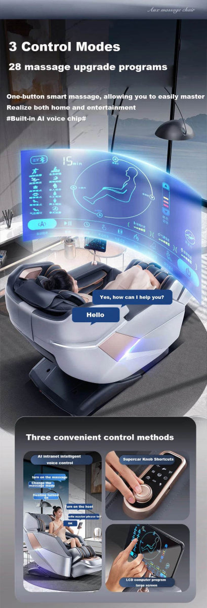 4D Zero Gravity Full Body Airbag Massage Chair - HEALTHFOREVER - Sleep Galleria