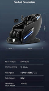 4D Zero - Gravity Shiatsu Heat Airbag Full Body Massage Chair - HEALTHFOREVER - Sleep Galleria