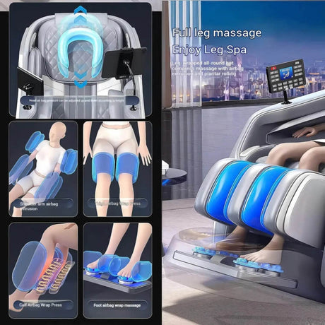 4D Zero - Gravity Shiatsu Heat Airbag Full Body Massage Chair - HEALTHFOREVER - Sleep Galleria