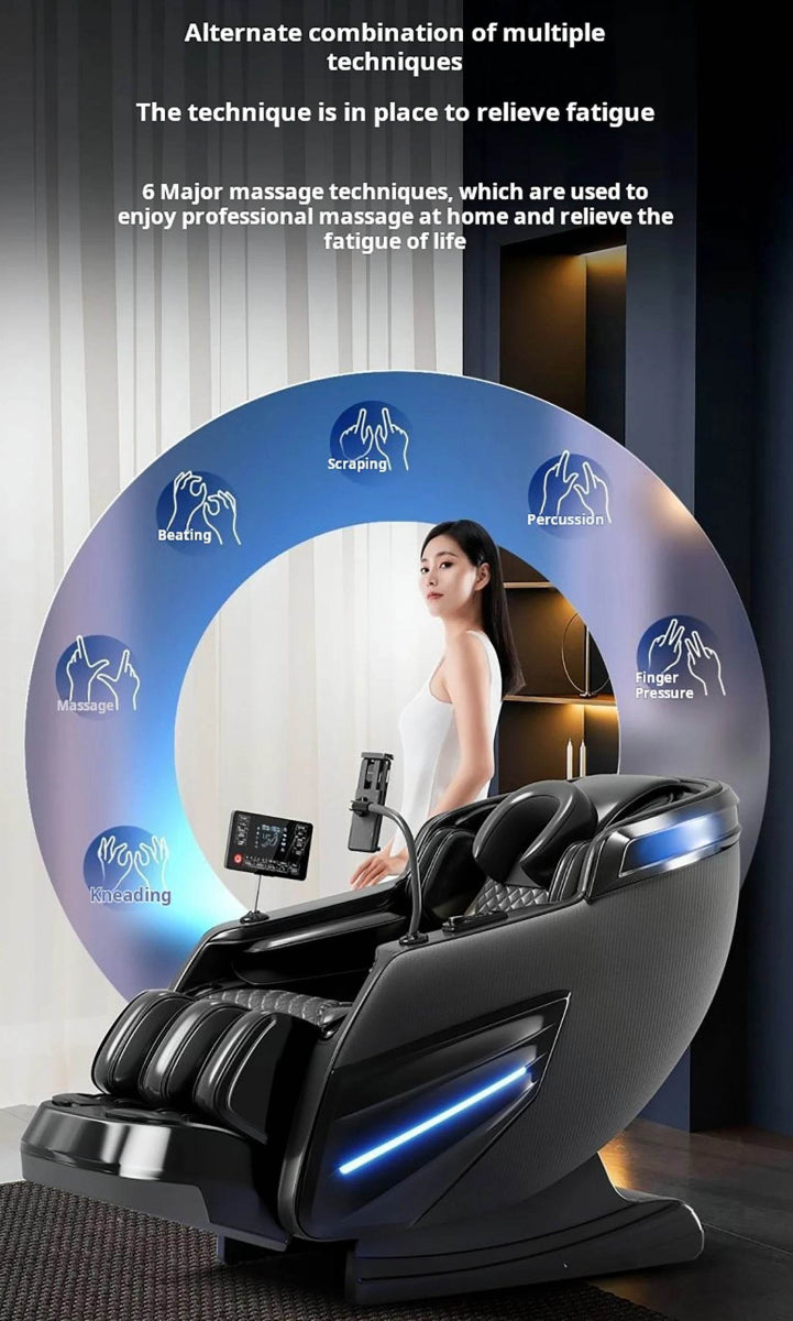 4D Zero - Gravity Shiatsu Heat Airbag Full Body Massage Chair - HEALTHFOREVER - Sleep Galleria