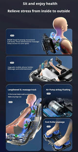 4D Zero - Gravity Shiatsu Heat Airbag Full Body Massage Chair - HEALTHFOREVER - Sleep Galleria