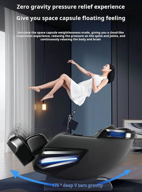 4D Zero - Gravity Shiatsu Heat Airbag Full Body Massage Chair - HEALTHFOREVER - Sleep Galleria