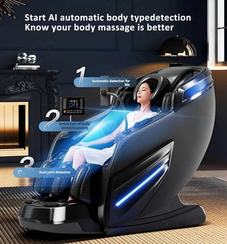 4D Zero - Gravity Shiatsu Heat Airbag Full Body Massage Chair - HEALTHFOREVER - Sleep Galleria