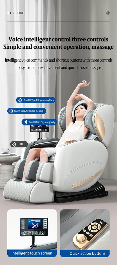 Zero - Gravity Full Body Multifunction Bluetooth Massage Chair - HEALTHFOREVER - Sleep Galleria