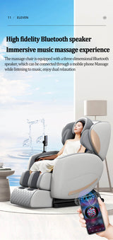 Zero - Gravity Full Body Multifunction Bluetooth Massage Chair - HEALTHFOREVER - Sleep Galleria