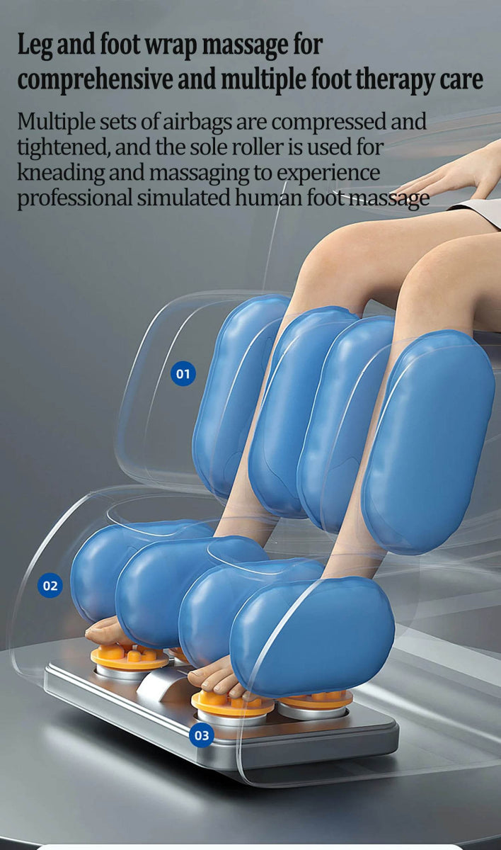 Zero - Gravity Full Body Multifunction Bluetooth Massage Chair - HEALTHFOREVER - Sleep Galleria