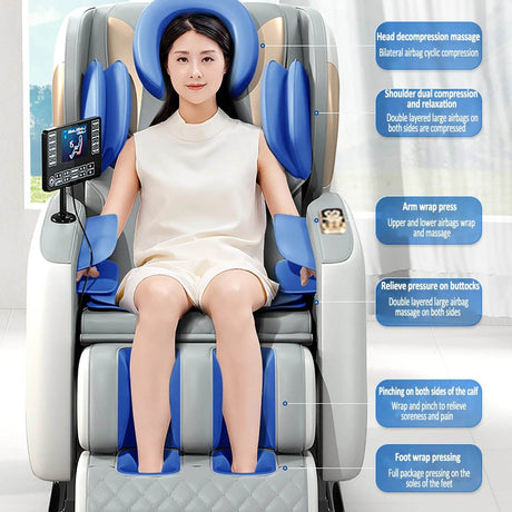 Zero - Gravity Full Body Multifunction Bluetooth Massage Chair - HEALTHFOREVER - Sleep Galleria