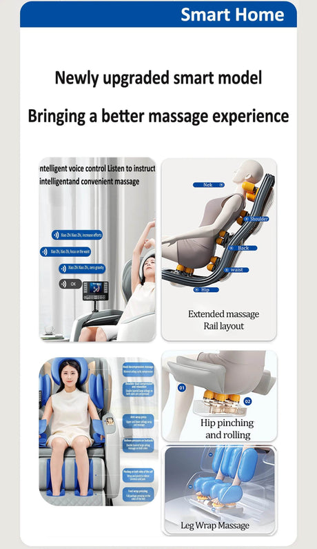 Zero - Gravity Full Body Multifunction Bluetooth Massage Chair - HEALTHFOREVER - Sleep Galleria