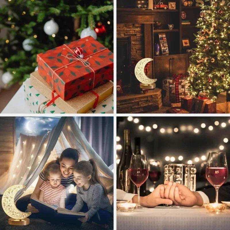 LED Moon Star Tree Topper with Multi - Mode Lighting - Heinast - Sleep Galleria