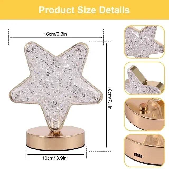 LED Moon Star Tree Topper with Multi - Mode Lighting - Heinast - Sleep Galleria