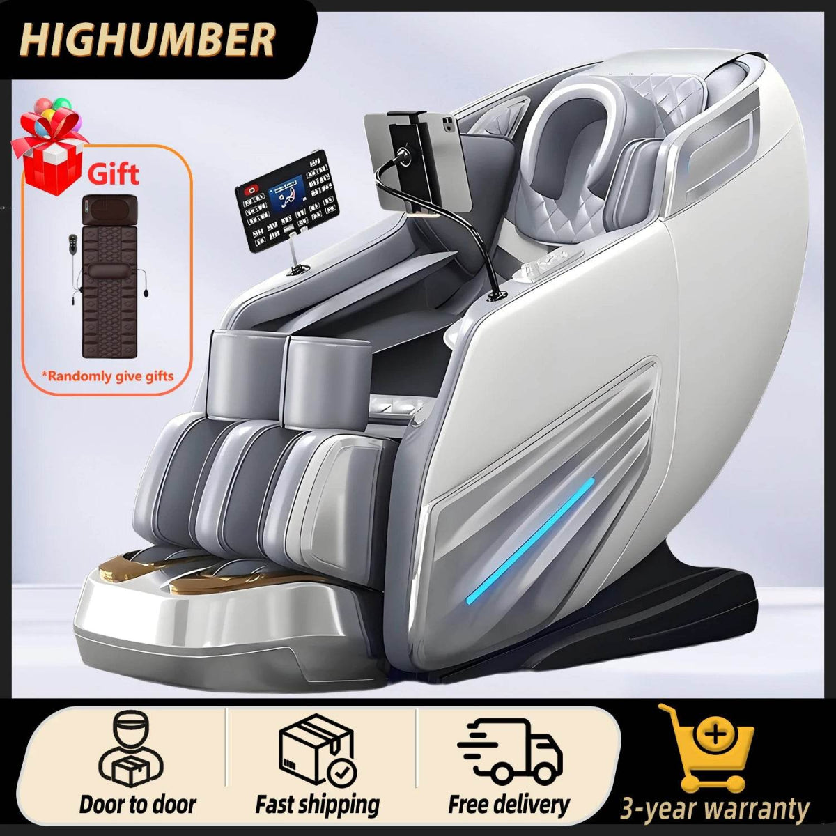 4D Zero Gravity Full Body Shiatsu Massage Chair - Sleep Galleria