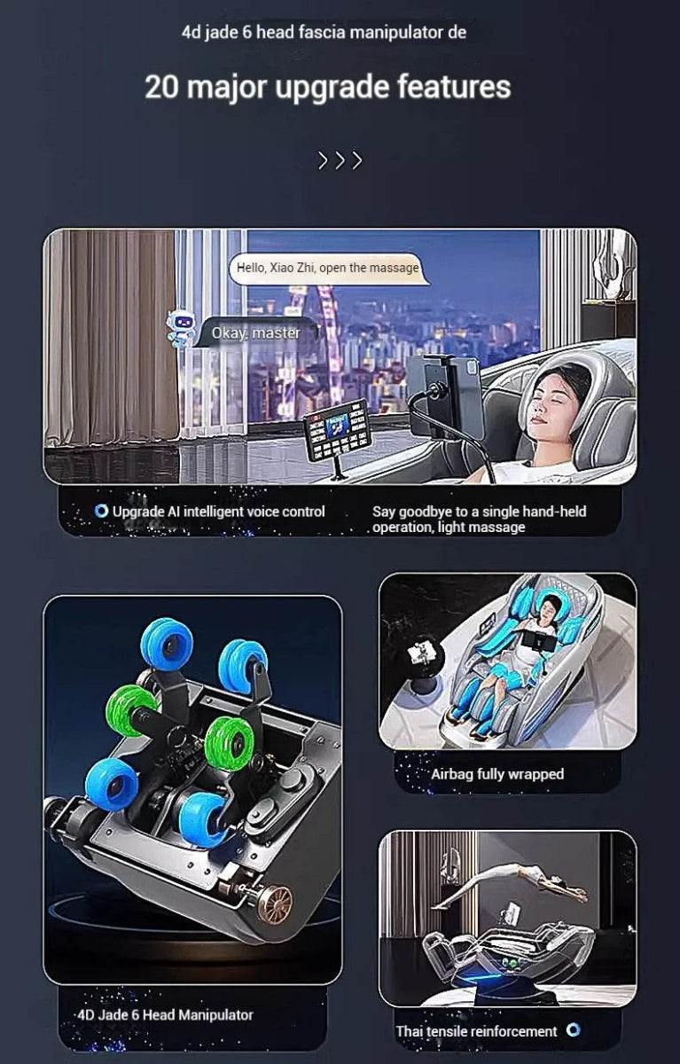 4D Zero Gravity Full Body Shiatsu Massage Chair - Sleep Galleria