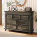 Modern Farmhouse 9-Drawer Wood Rustic Bedroom Dresser - Sleep Galleria