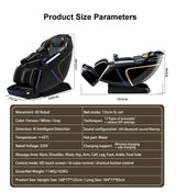5D Zero Gravity Full Body Kneading Massage Chair - HIMOUTA - Sleep Galleria