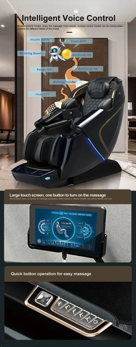 5D Zero Gravity Full Body Kneading Massage Chair - HIMOUTA - Sleep Galleria