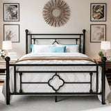 Vintage Victorian Wrought Iron Metal Platform Bed Frame - Sleep Galleria