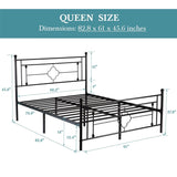 Vintage Victorian Wrought Iron Metal Platform Bed Frame - Sleep Galleria
