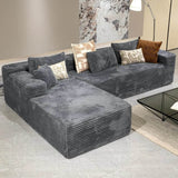 104 - Inch Modular Corduroy Sectional Sofa With Chaise - HUANZHUANG - Sleep Galleria