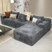 104 - Inch Modular Corduroy Sectional Sofa With Chaise - HUANZHUANG - Sleep Galleria