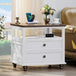 Farmhouse Wood Nightstand With Charging Station - HUANZHUANG - Sleep Galleria