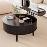 Lift Top Round Fluted Coffee Table With Storage - HUANZHUANG - Sleep Galleria