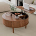 Lift Top Round Fluted Coffee Table With Storage - HUANZHUANG - Sleep Galleria