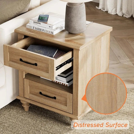 Minimalist Modern Charging Nightstand With USB Ports - HUANZHUANG - Sleep Galleria