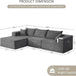 Modular Cloud Sectional Sofa With Removable Cover - HuanZhuang - Sleep Galleria