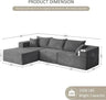 Modular Cloud Sectional Sofa With Removable Cover - HuanZhuang - Sleep Galleria