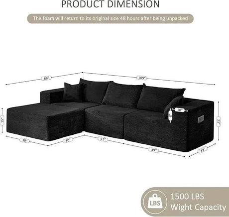 Modular Cloud Sectional Sofa With Removable Cover - HuanZhuang - Sleep Galleria