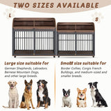 Furniture-Style Brown Engineered Wood Dog Crate With Wheels - Sleep Galleria