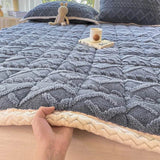 Soft Coral Fleece Warm Polyester Mattress Pad - Sleep Galleria