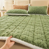 Soft Coral Fleece Warm Polyester Mattress Pad - Sleep Galleria