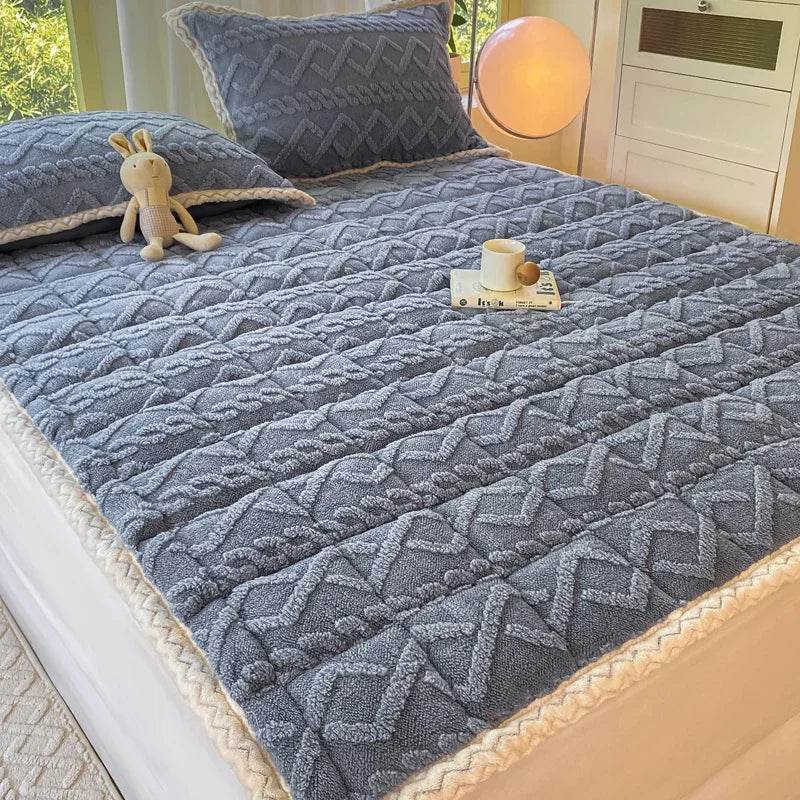 Soft Coral Fleece Warm Polyester Mattress Pad - Sleep Galleria