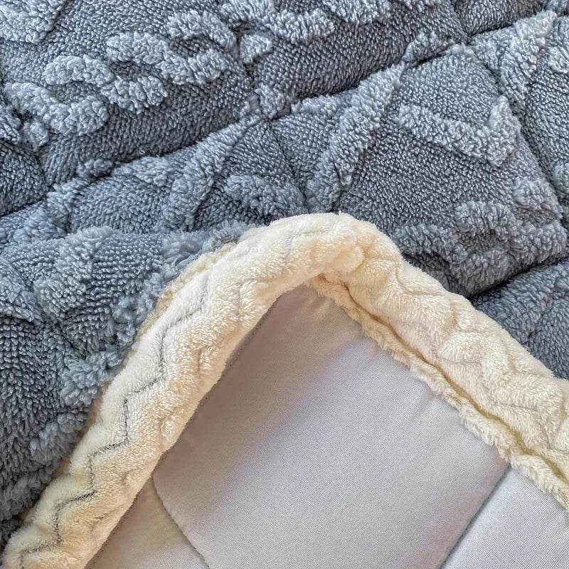Soft Coral Fleece Warm Polyester Mattress Pad - Sleep Galleria