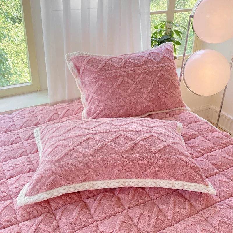 Soft Coral Fleece Warm Polyester Mattress Pad - Sleep Galleria