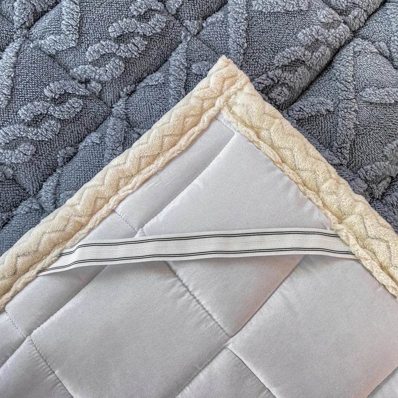 Soft Coral Fleece Warm Polyester Mattress Pad - Sleep Galleria