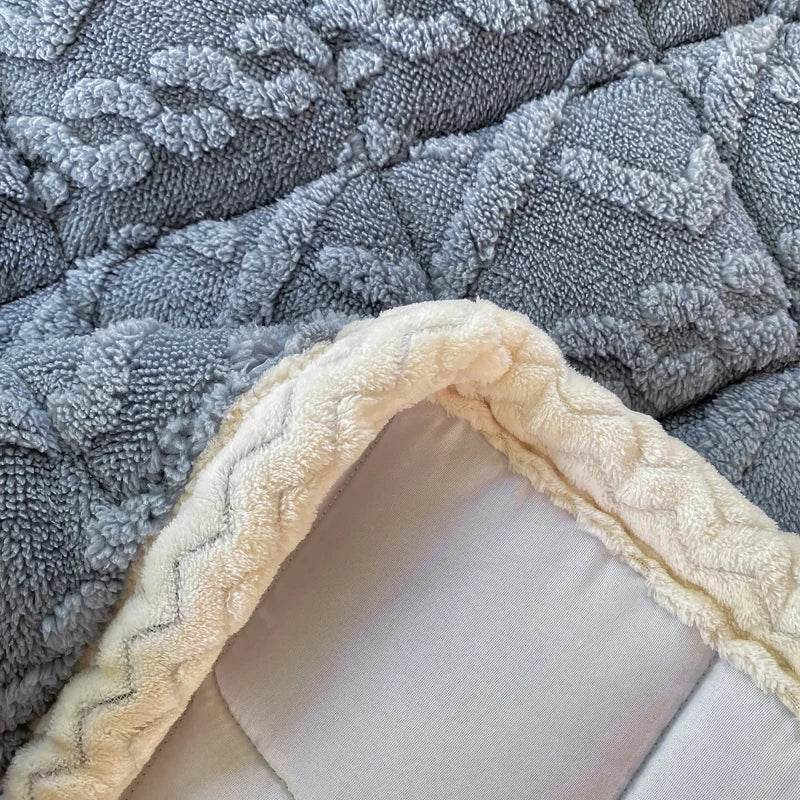 Soft Coral Fleece Warm Polyester Mattress Pad - Sleep Galleria