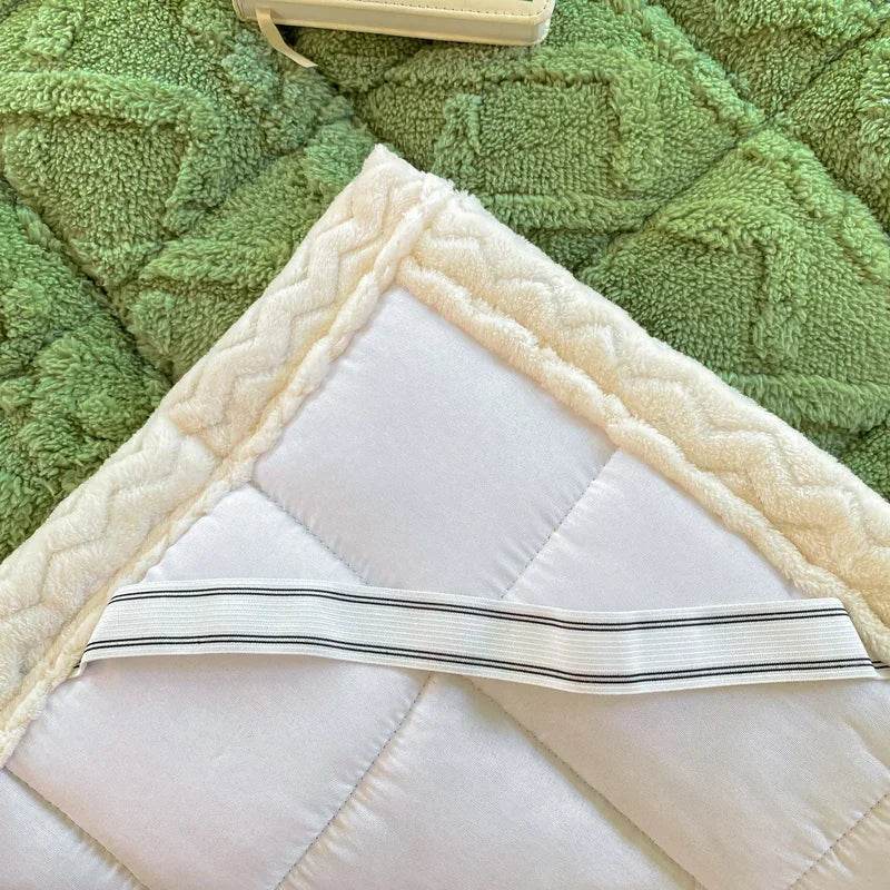Soft Coral Fleece Warm Polyester Mattress Pad - Sleep Galleria