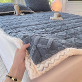 Soft Coral Fleece Warm Polyester Mattress Pad - Sleep Galleria