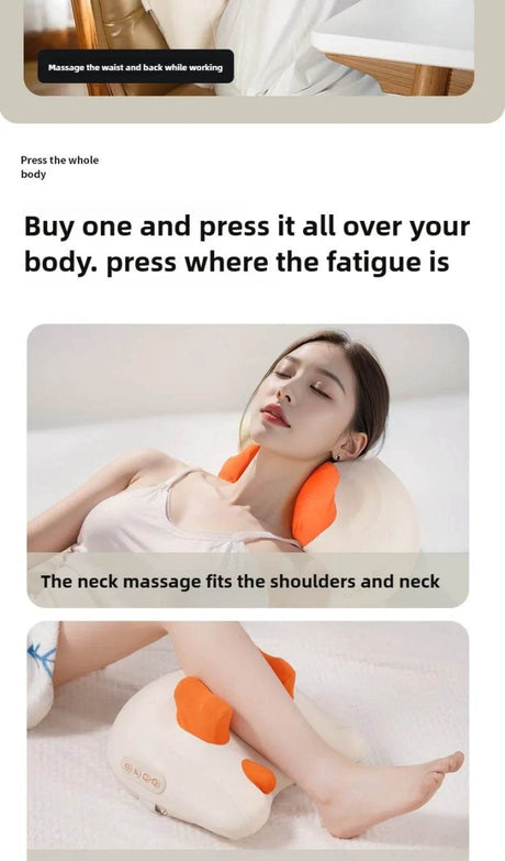 Rechargeable Shiatsu Electric Neck And Shoulder Massage Pillow - JAIYORL - Sleep Galleria