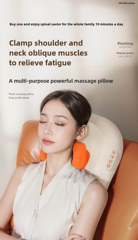 Rechargeable Shiatsu Electric Neck And Shoulder Massage Pillow - JAIYORL - Sleep Galleria